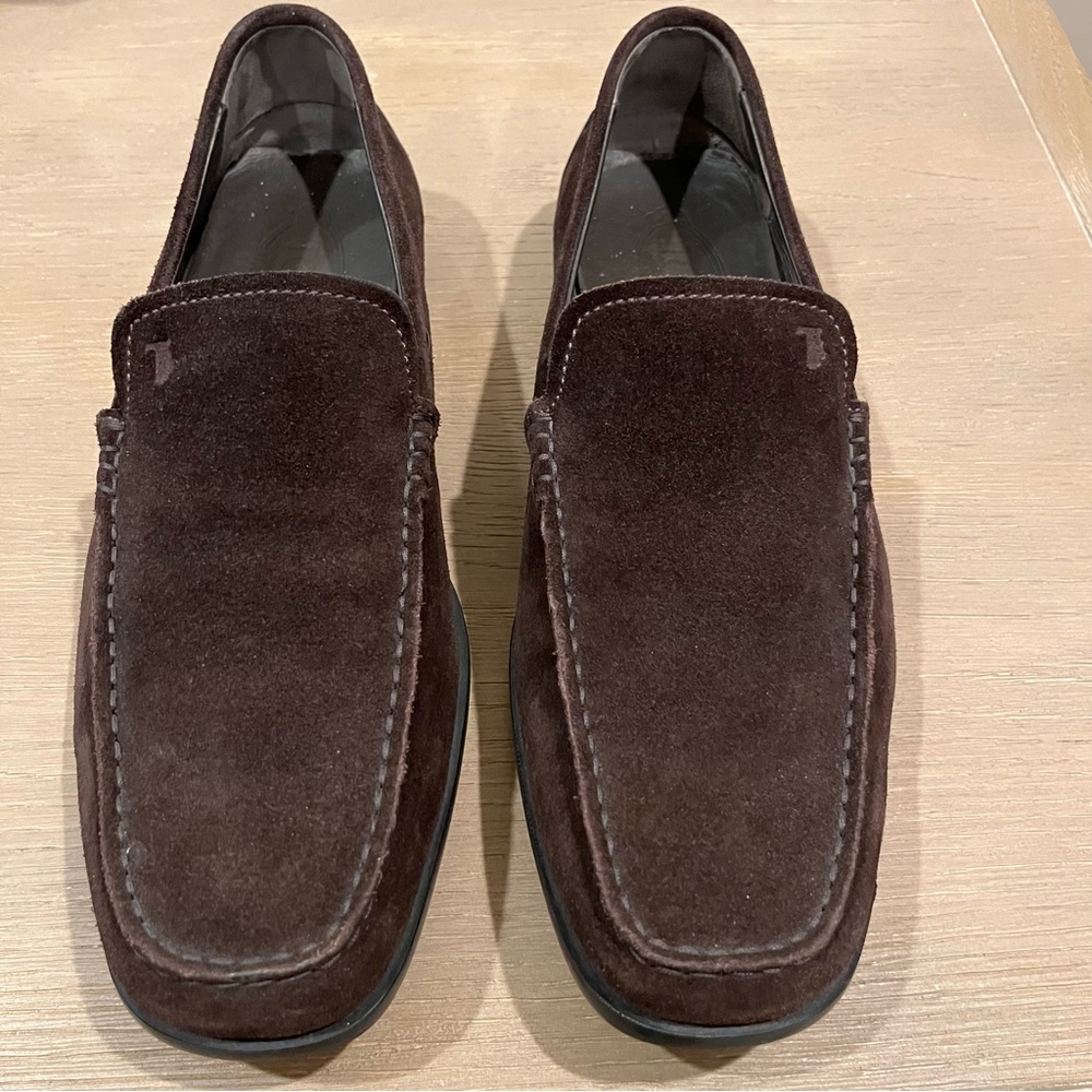 Tod’s Chocolate Brown Suede Loafers